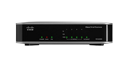 RVS4000 | Cisco 230V 4-Port 10/100/1000Base-T Gigabit Ethernet Security Bundle Router