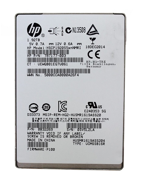 HUSMR1619ASS20 | Hitachi 1.92TB SAS 12Gb/s Read Intensive 2.5 Solid State Drive (SSD)