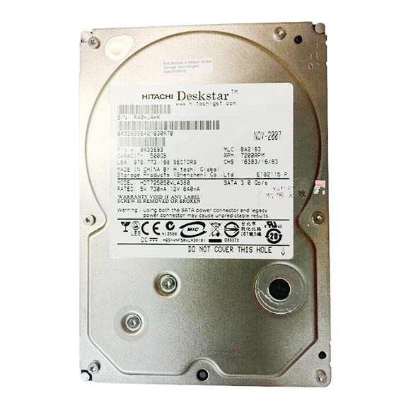 0A33693 | Hitachi Deskstar T7K500 500GB 7200RPM SATA 3GB/s 8MB Cache 3.5 Hard Disk Drive