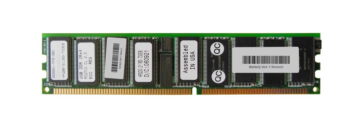 HPQ00-21183-733EB | HP 2GB DDR-333MHz PC2700 ECC CL2 184-Pin DIMM 2.5V Memory Module