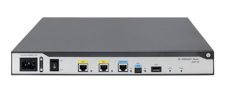 JG875A#ABA | HP MSR1002 4-Port LAN 4 x 10Base-T/100Base-TX/1000Base-T - RJ-45 100/240V AC 1U Rack-Mountable Router