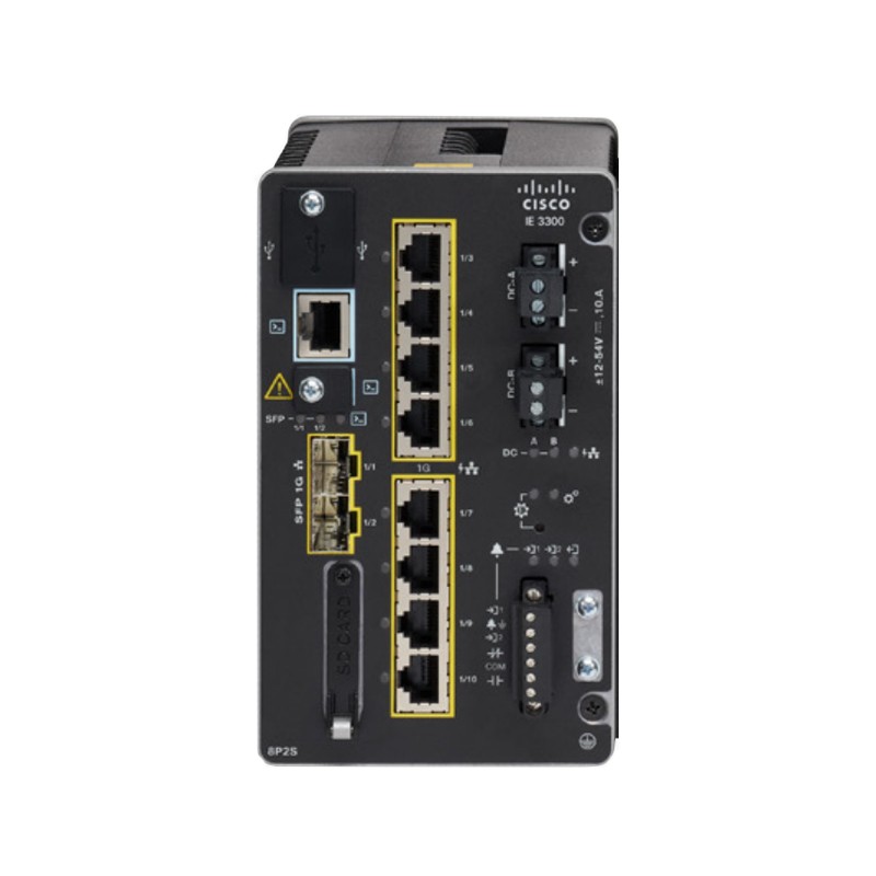 IE-3300-8P2S-E | Cisco Ie-3300-8p2s-e Catalyst Ie3300 Rugged Series Managed Switch - 10 Ethernet Ports 8 Poe+ & 2 SFP Ports - NEW