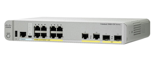 WS-C3560CX-8PC-S | Cisco Catalyst 3560CX-8PC-S Managed Switch 8 POE+ Ethernet-Ports and 2 Combo Gigabit SFP-Ports - NEW