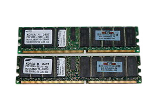 300680-B21 | HP 2GB (2X1GB) 266MHz PC2100 CL2.5 ECC DDR SDRAM 184-Pin DIMM HP Memory for Server