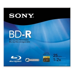 BNR25R2H | Sony 2x BD-R Media - 25GB - 120mm - 1 Pack Jewel Case