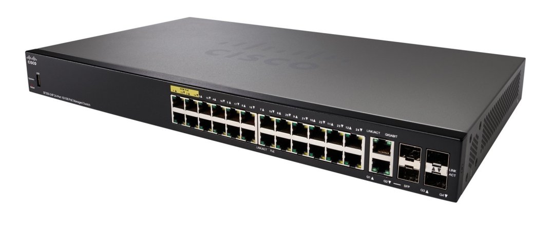 SF350-24P-K9 | Cisco Small Business SF350-24P Managed L3 Switch - 24 PoE+ Ethernet Ports and 2 Ethernet Ports and 2 Combo Gigabit SFP Ports