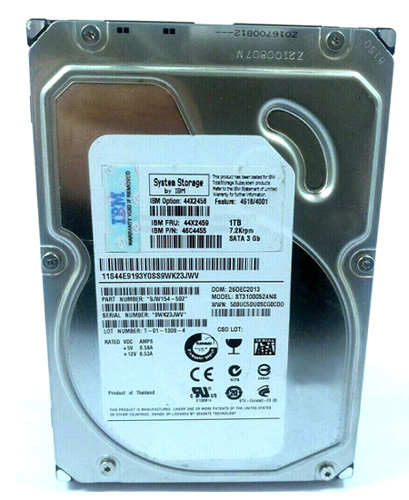 44X2458 | IBM 1TB 7200RPM SATA 3Gb/s 3.5 Hot-pluggable Hard Drive for System Storage DS4000 EXP810, DS4700