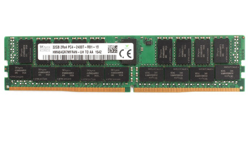 HMA84GR7MFR4N-UH | Hynix 32GB (1X32GB) 2400MHz PC4-19200 CL17 ECC Dual Rank 1.2V DDR4 SDRAM 288-Pin DIMM Memory for Server - NEW