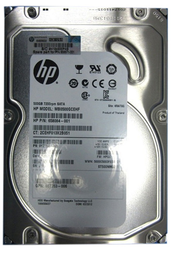 MB0500GCEHF | HPE 500GB 7200RPM SATA 6Gb/s 3.5 LFF Hot-pluggable SC Midline Hard Drive for Proliant Gen. 8 and 9 Servers - NEW