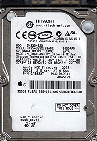 HTS543232L9SA02 | Hitachi 320GB 5400RPM SATA 1.5 Gbps 2.5 8MB Cache Travelstar Hard Drive