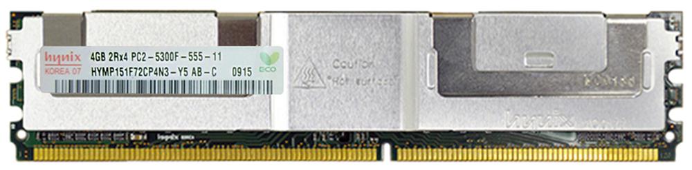 HYMP151F72CP4N3-Y5-A | Hynix 4GB DDR2-667MHz PC2-5300 Fully Buffered CL5 240-Pin DIMM 1.8V Dual Rank Memory Module