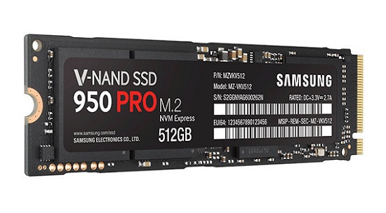 MZ-V5P512BW | Samsung 950 Pro Series 512GB PCI Express 3 X4 Nvme 1.1 M.2 Consumer Solid State Drive (SSD)