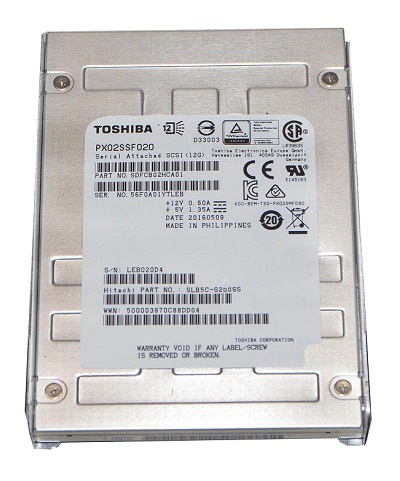 PX02SSF010 | Toshiba 100GB 2.5 SAS Phoenix M2+ eMLC Enterprise Write-Intensive 30-DWPD Solid State Drive (SSD)