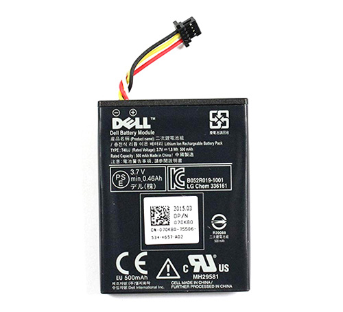 070K80 | Dell 3.7V 1.8WH 500mAh Li-Ion Battery for Perc H710 H810