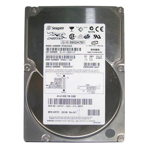 ST336706LC | Seagate st336706lc cheetah 36.4gb 10000rpm ultra160-80pin scsi 4mb buffer 3.5inch low profile (1.0 inch) hard disk drive