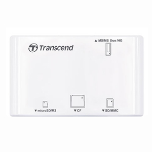 TS-RDP8W | Transcend All-in-1 Multi Card Reader - CompactFlash Type I CompactFlash Type II Microdrive Secure Digital (SD) Card miniSD Card miniSD