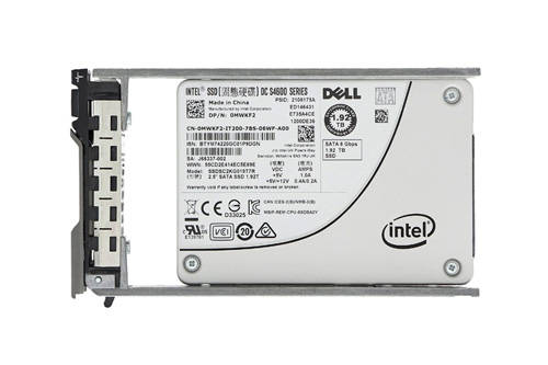 MWKF2 | Dell 1.92TB Mixed-use TLC SATA 6Gb/s 2.5 Hot-pluggable Intel DC S4600 Series Solid State Drive (SSD) for 14G PowerEdge Server