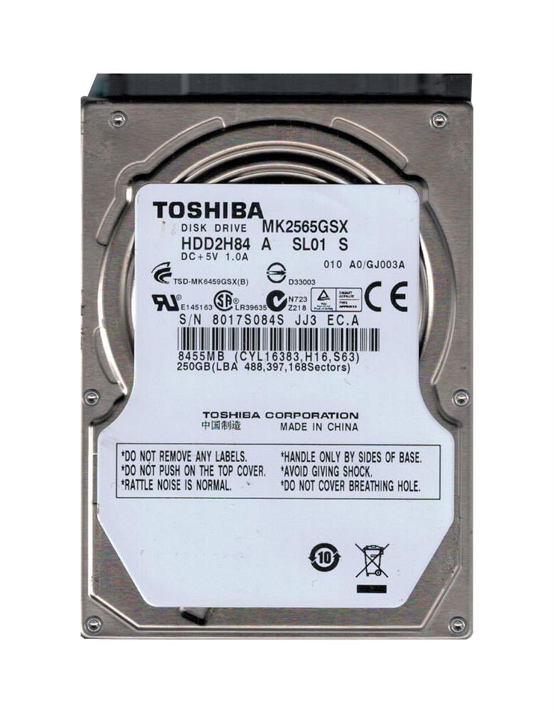 HDD2H84 | Toshiba 250GB 5400RPM SATA Gbps 2.5 8MB Cache Hard Drive