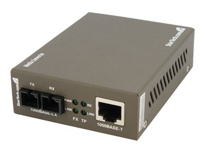 MCMGBSC15 | StarTech - 1000 Mbps Gigabit Single-Mode Fiber Ethernet Media Converter Sc 15Km - 1 X Rj-45 (Mcmgbsc15)