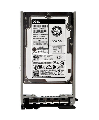 1P08J | Dell HGST 300GB 15000RPM SAS 12Gb/s 128MB Cache 512n 2.5 Enterprise Hard Drive