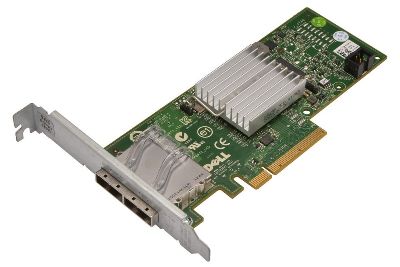 342-0615 | Dell 6GB Dual Port (External) PCI-E SAS Non-RAID Host Bus Adapter with Standard Bracket Card Only