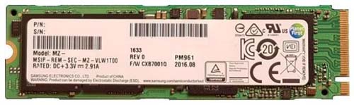 MZ-VLW5120 | Samsung PM961 512GB Triple-Level Cell PCI Express (NVMe) M.2 2280 Solid State Drive (SSD)