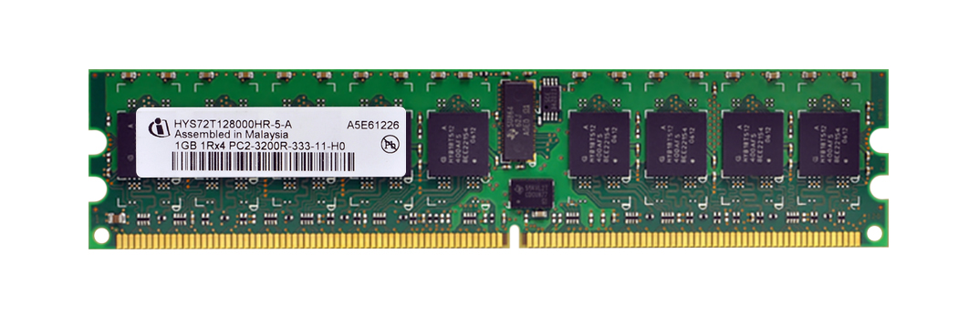 HYS72T128000HR-5-A | Hynix 1GB DDR2-400MHz PC2-3200 ECC CL3 240-Pin DIMM 1.8V Single Rank Memory Module