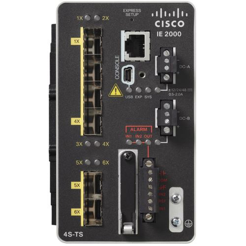 IE-2000-4TS-B | Cisco Industrial Ethernet 2000 Series Managed Switch 4 Ethernet-Ports and 2 SFP-Ports - NEW