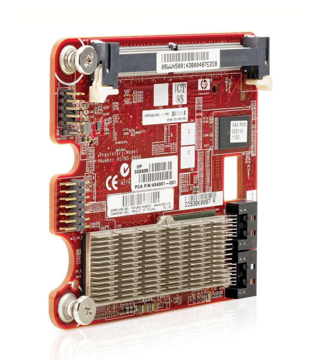 484299-B21 | HP Smart Array P712M/Zero Memory PCI-Express x8 Dual Port 6GB/s Mezzanine SAS RAID Controller Card