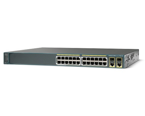 WS-C2960-24PC-L | Cisco Catalyst 2960-24PC-L Ethernet Switch 24 X 10/100 BASE-TX + 2 2 X SFP