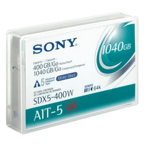 SDX5400W | Sony AIT-5 WORM Tape Cartridge - AIT AIT-5 - 400GB (Native) / 1040GB (Compressed)