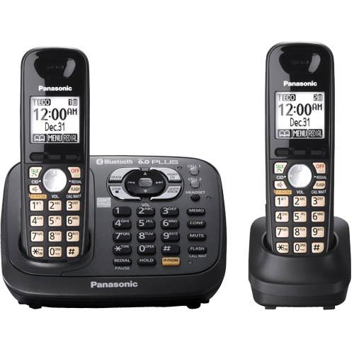 KX-TG6582T | Panasonic Duo Cordless Phone 1 x Phone Line(s) 1 x Headset