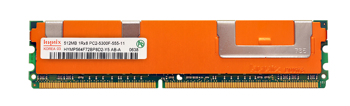 HYMP564F72BP8D2-Y5 | Hynix 512MB DDR2-667MHz PC2-5300 Fully Buffered CL5 240-Pin DIMM 1.8V Single Rank Memory Module