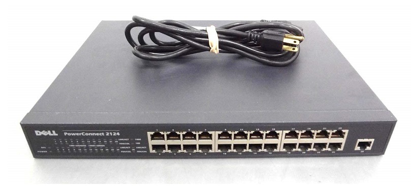 03N347 | Dell PowerConnect 2124 24-Ports Fast 10/100BaseT + 1-Port 10/100/1000BaseT Ethernet Network Switch