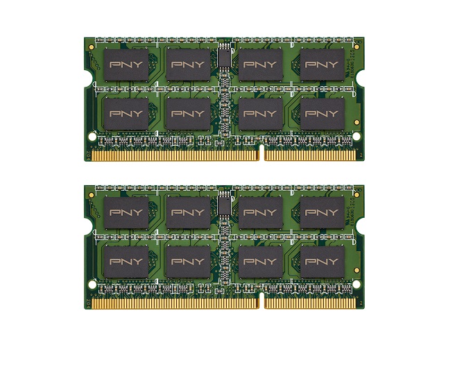 MN16384KD3-1600-X9 | PNY 16GB Kit (2 X 8GB) PC3-12800 DDR3-1600MHz non-ECC Unbuffered CL11 204-Pin SoDimm 1.35V Dual Rank Memory