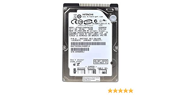 HTS424040M9AT00 | Hitachi 40GB 4200RPM ATA 100 2.5 2MB Cache Travelstar Hard Drive