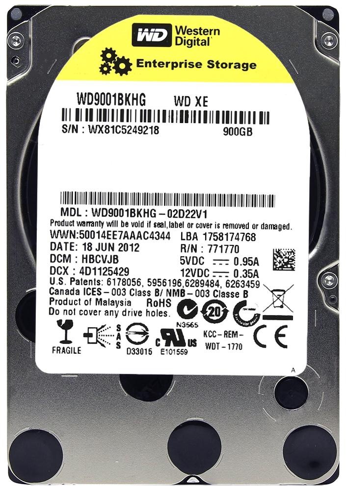 WD9001BKHG-02D22V1 | Western Digital 900GB 10000RPM SAS 6 Gbps 2.5 32MB Cache Hard Drive