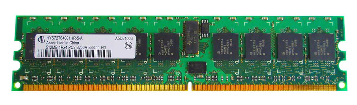 HYS72T64001HR-5-A | Hynix 512MB DDR2-400MHz PC2-3200 ECC CL3 240-Pin DIMM 1.8V single Rank Memory Module