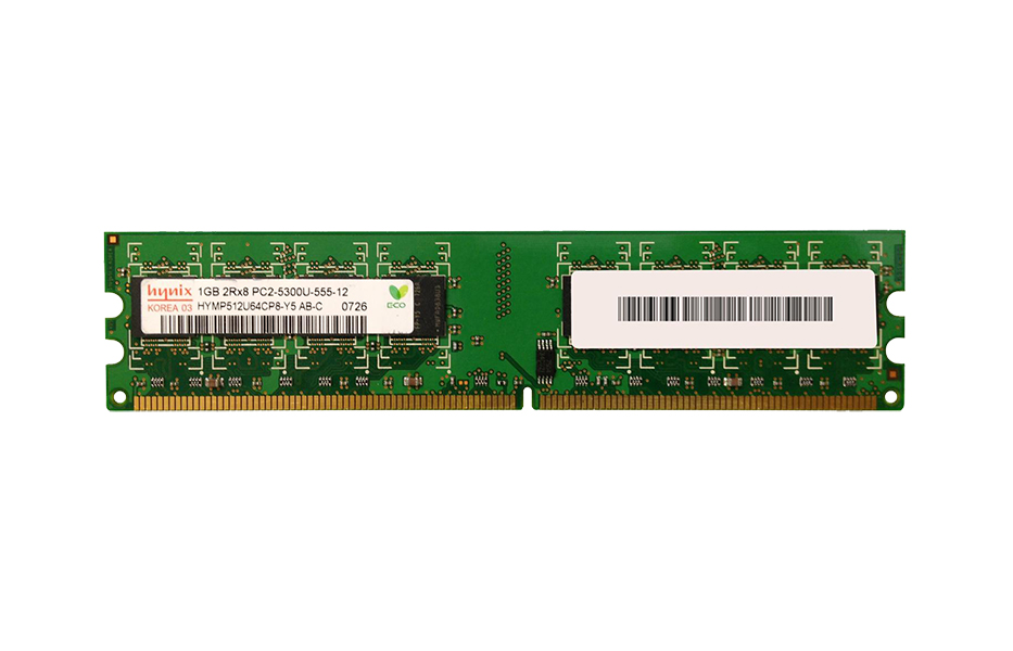 HYMP512U64CP8-Y5AB | Hynix 1GB DDR2-667MHz PC2-5300 non-ECC Unbuffered CL5 240-Pin DIMM 1.8V Dual Rank Memory Module