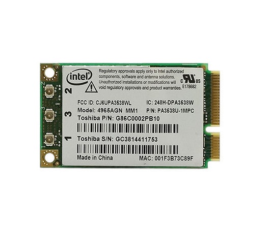 PA3538U | Toshiba Intel 4965AGN WiFiLink a/b/g/n Mini PCI Express Card