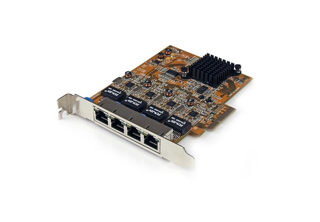 ST1000SPEX42 | StarTech OneConnect 4 Port PCI Express Gigabit Ethernet NIC Network Adapter Card - 4 - Twisted Pair - FULL-HEIGHT