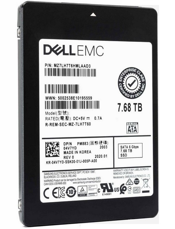 MZ7LH7T6HMLAAD3 | Samsung Pm883 Read Intensive 7.68tb SATA 6gbps 2.5inch Tcl Enterprise Internal Solid State Drive SSD - NEW