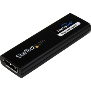 USB32DPPRO | StarTech USB 3 To DisplayPort External Video Card Multi Monitor Adapter External Video Adapter - Displaylink Dl-3500 - 512 Mb - Black