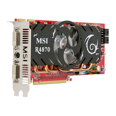R4870-T2D1G | MSI ATI Radeon HD 4870 1GB GDDR5 256-Bit PCI Express 2.0 x16 Video Graphics Card