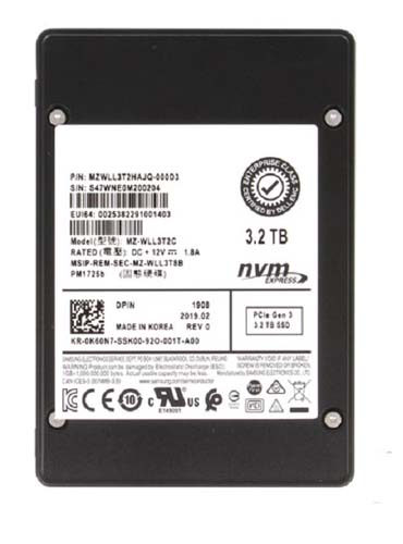 MZWLL3T2HAJQ-000D3 | Samsung Pm1725b 3.2tb 2.5inch Pci Express 3.0 X4 (nvme) Internal Solid State Drive (SSD)