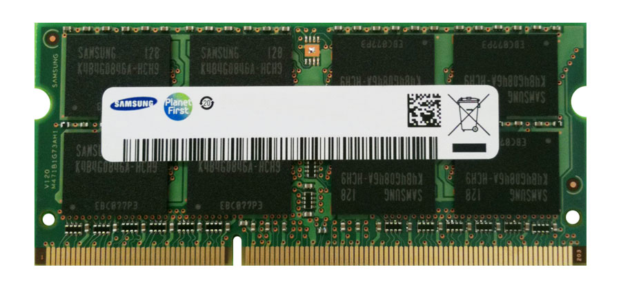 M471B5173QHY-YK0 | Samsung 4GB DDR3-1600MHz PC3-12800 non-ECC Unbuffered CL11 204-Pin SoDimm 1.35V Low Voltage Single Rank Memory Module