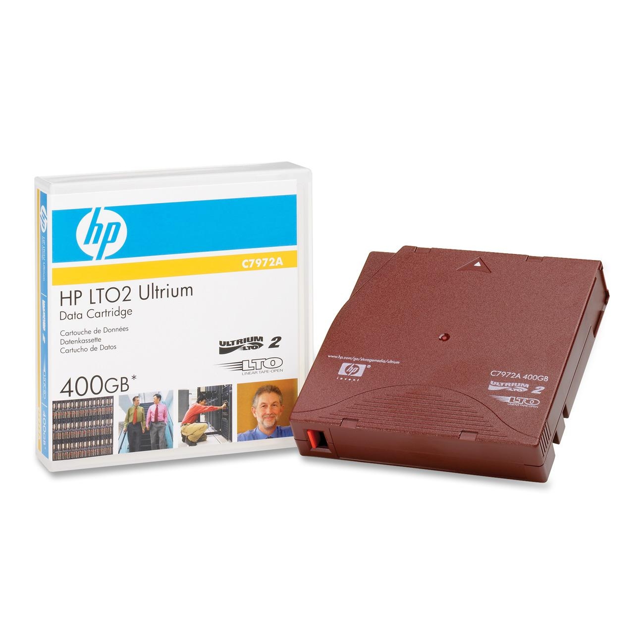 C7972AC | HP 200GB Native / 400GB Compressed LTO-2 Ultrium Data Cartridge