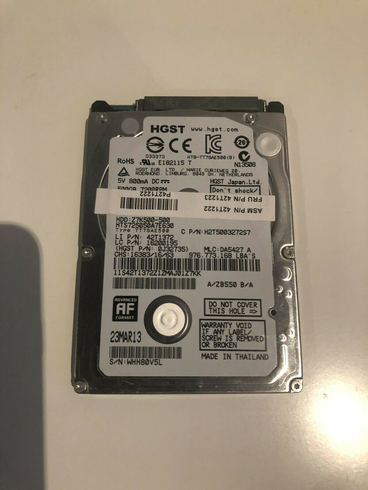 H2T5003272S7 | Hitachi 500GB 7200RPM SATA 6 Gbps 2.5 32MB Cache Hard Drive