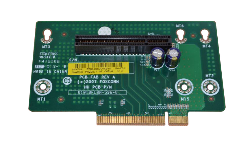 454358-001 | HP Low Profile 1 X4 PCI-Express Riser Card for Proliant Dl185 G5