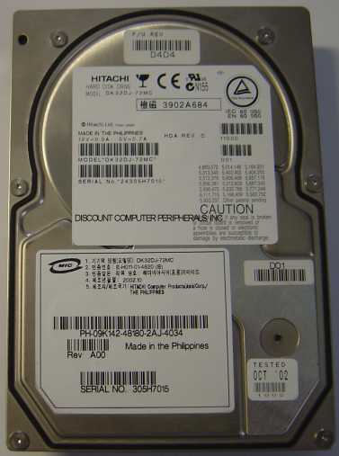 DK31CJ-72MC | Hitachi 73GB 10000RPM Ultra 160 SCSI 3.5 4MB Cache Ultrastar Hard Drive